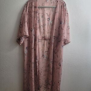 Floral Pink Swim Coverup